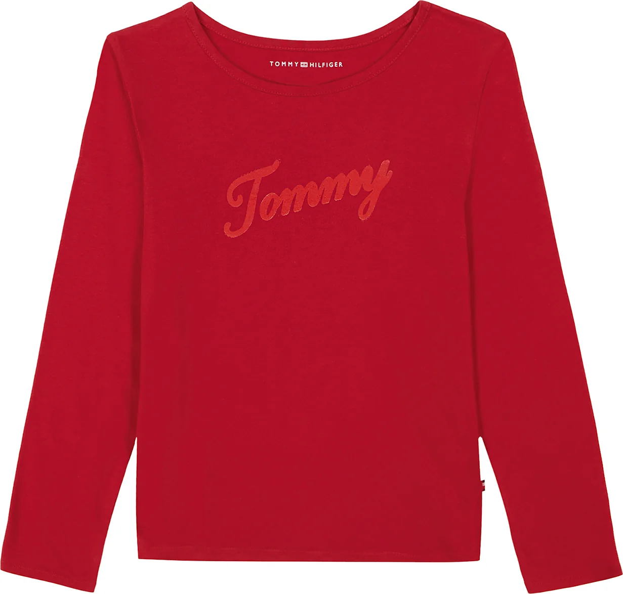 Дитячий лонгслів Tommy Hilfiger з логотипом 1159839463 (Червоний M)