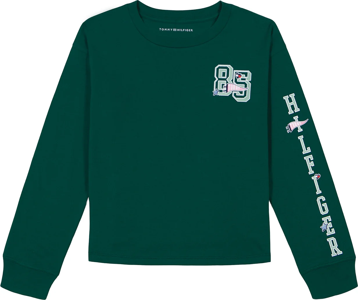 Дитячий лонгслів Tommy Hilfiger із логотипом 1159839536 (Зелений M)