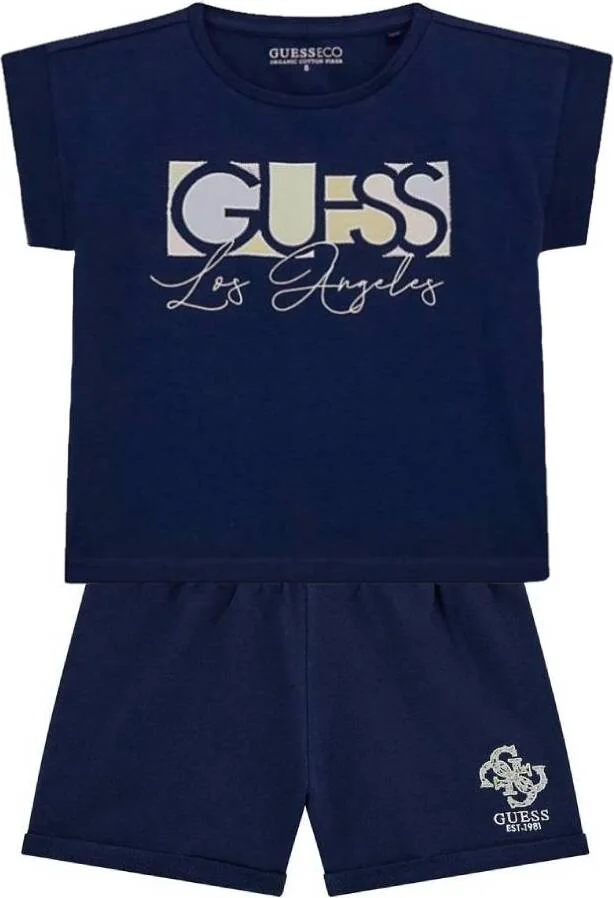 Костюм для дівчинки GUESS футболка та шорти 1159842089 (Синій 7)
