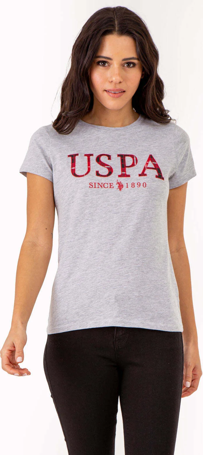 Жіноча футболка US Polo Assn з логотипом 1159842346 (Сірий S)