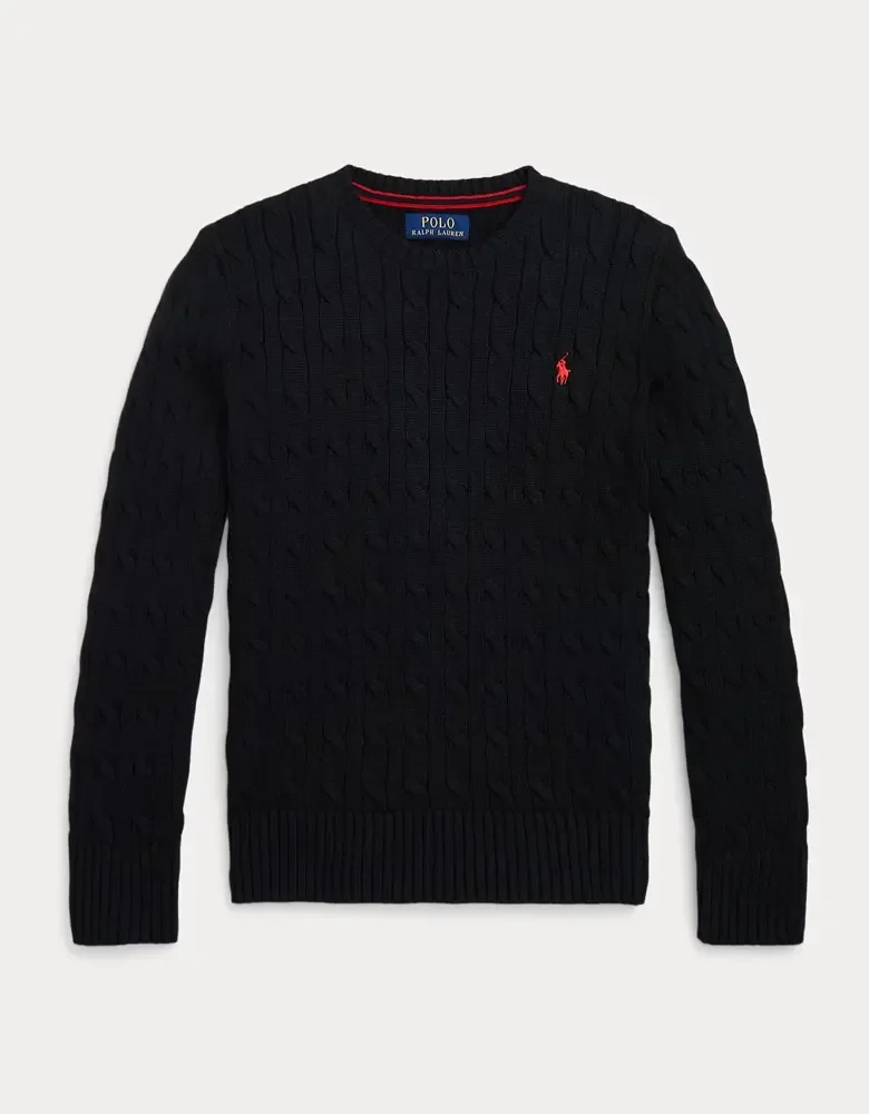 В'язаний светр для хлопчика Polo Ralph Lauren з логотипом 1159843208 (Чорний 6)
