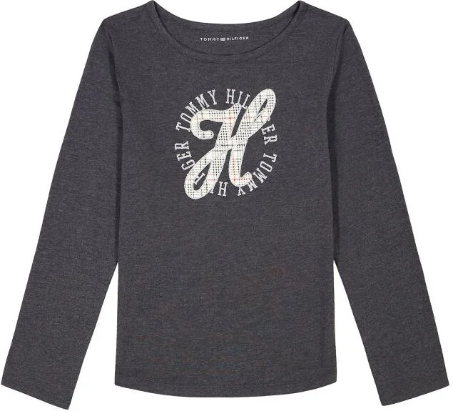 Підлітковий лонгслів Tommy Hilfiger з логотипом 1159843214 (Сірий M)