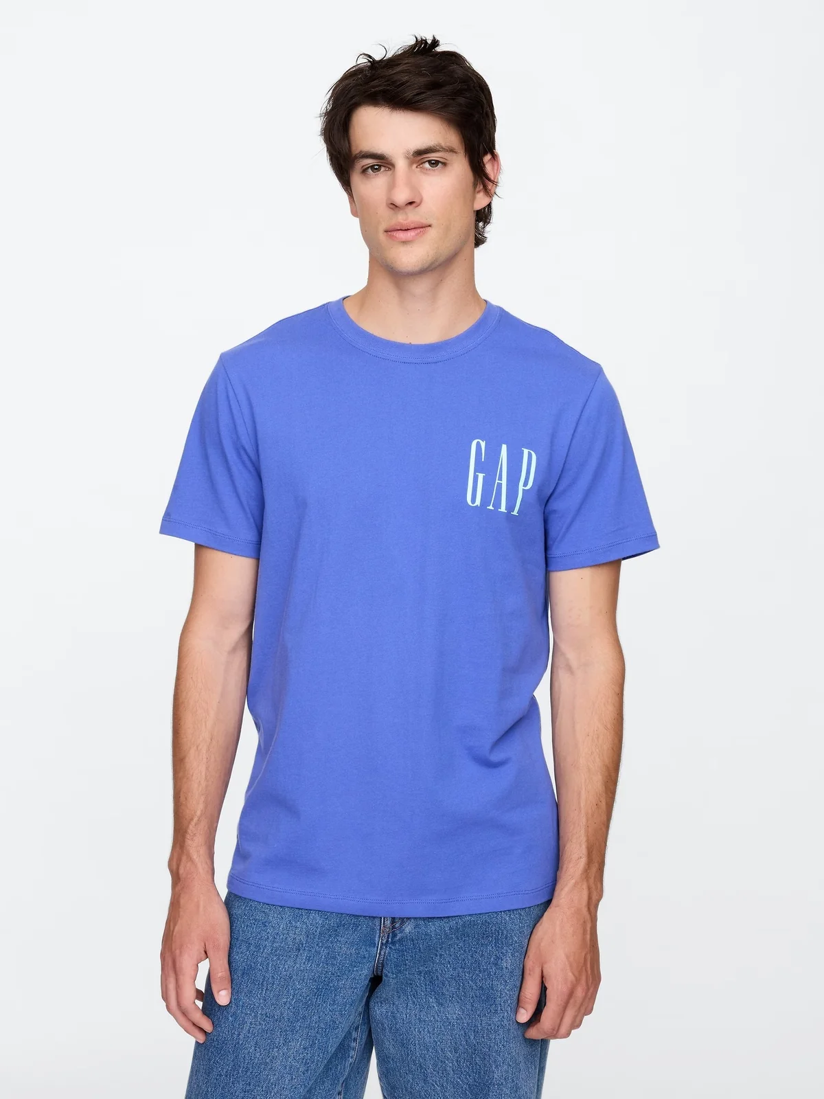 Футболка чоловіча GAP з логотипом 1159844445 (Синій M)