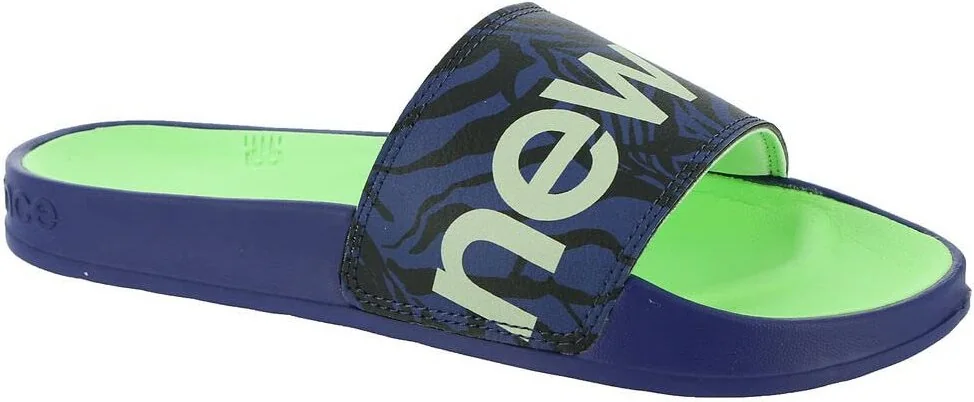 Жіночі шльопанці New Balance 200 V1 з логотипом 37,5 (7 US) 24 см Синій/Зелений 1159844966
