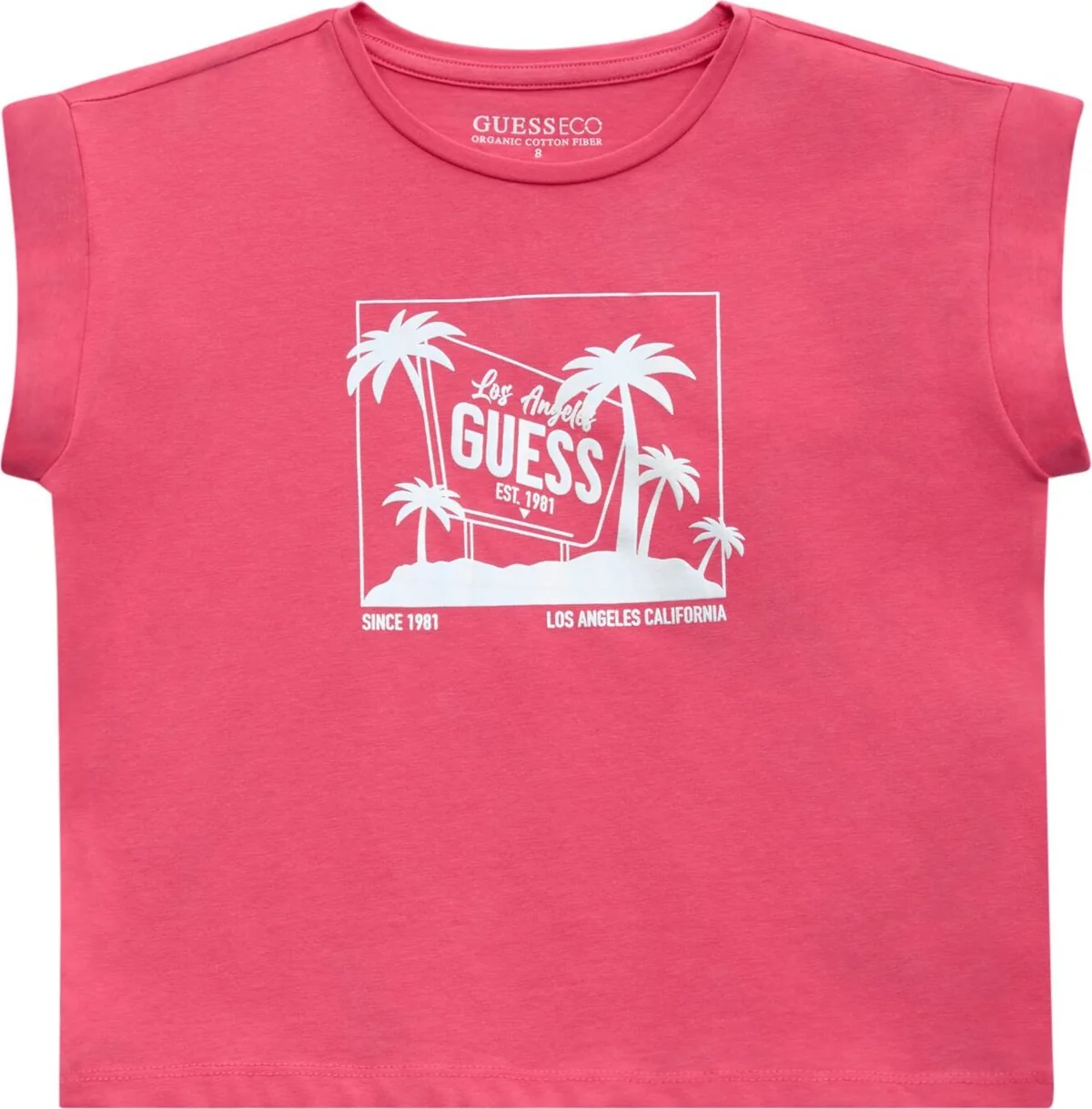 Дитяча футболка Guess з принтом 1159848322 (Рожевий 14)