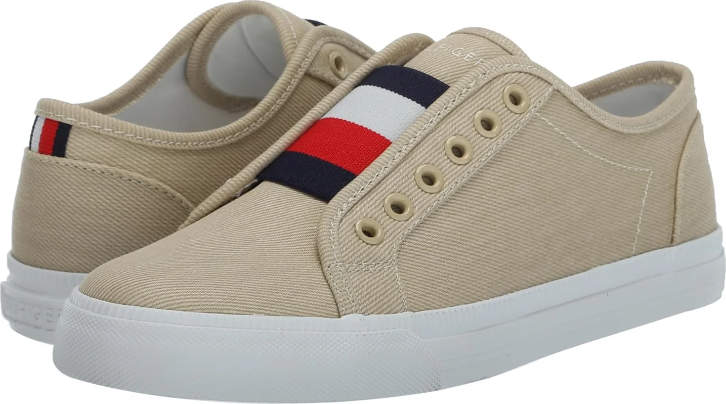 Жіночі кеди Tommy Hilfiger без шнурівки 35,5 (5,5 US) 22,7 см Бежевий 1159849394