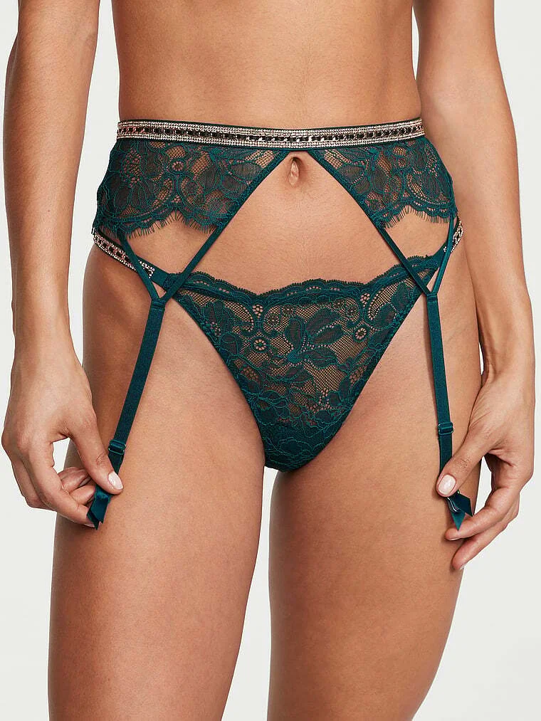 Сексуальний пояс для панчіх Victoria's Secret 1159854923 (Зелений M/L)