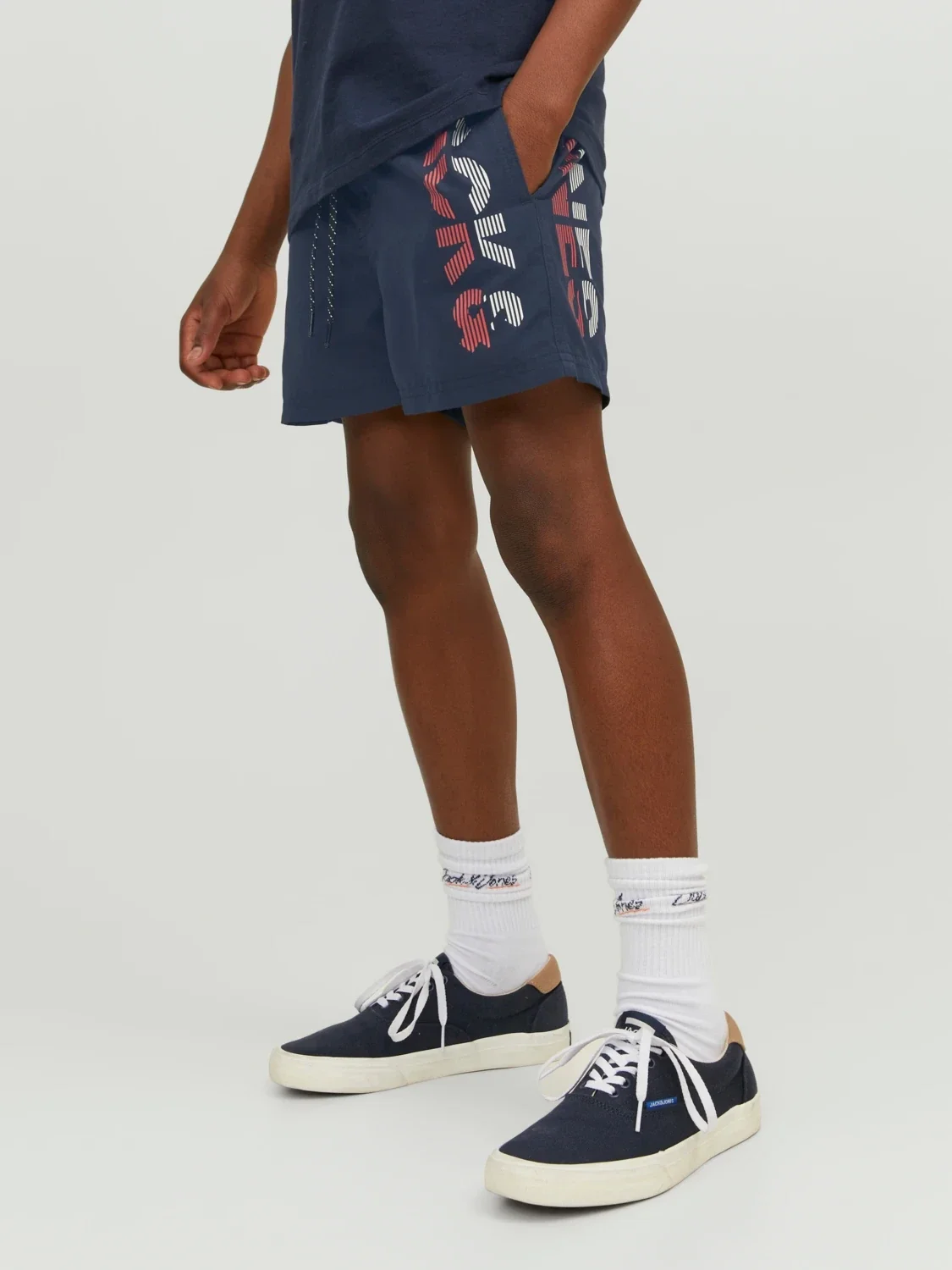 Підліткові шорти для плавання JPSTFIJI JJSWIM SPICELOGO LY SN JNR 12226262-Navy Blazer Jack &amp; Jones 140 Темно-синій