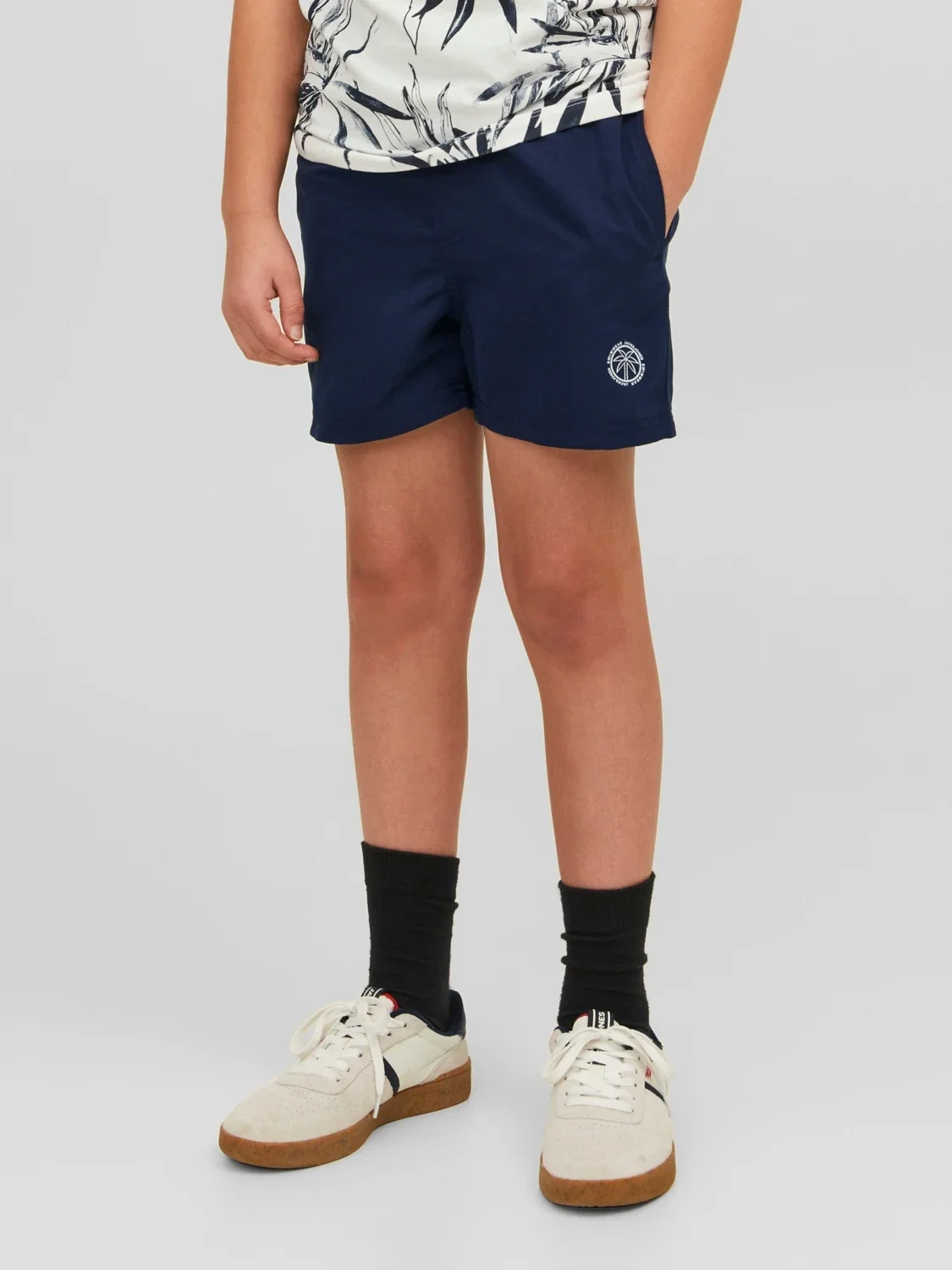 Підліткові шорти для плавання JPSTFIJI JJSWIM WB LY SN JNR 12228535-Navy Blazer Jack &amp; Jones 140 Темно-синій