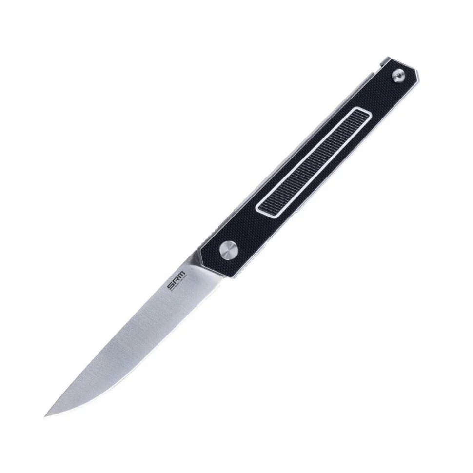 Ніж складаний туристичний SRM Swift 125L-GB (8 см) 12C27 / G10 чорний