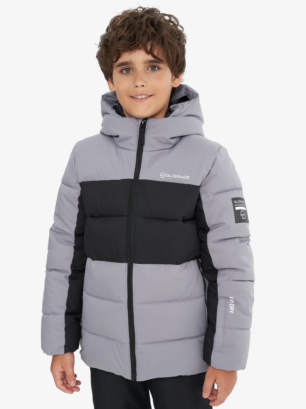 Куртка утеплена для хлопчиків 131780GSD-AB Glissade 128-134 Темно-сірий