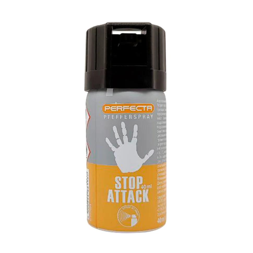 Балончик газовий перцевий Umarex Perfecta Stop Attack 10%, 40 мл, конусне розпилення — Нові надходження