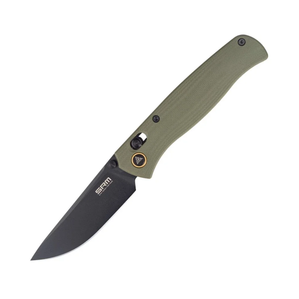 Ніж складаний туристичний SRM Medal 255L-GP2 (8.2 см) 10Cr / G10 зелений