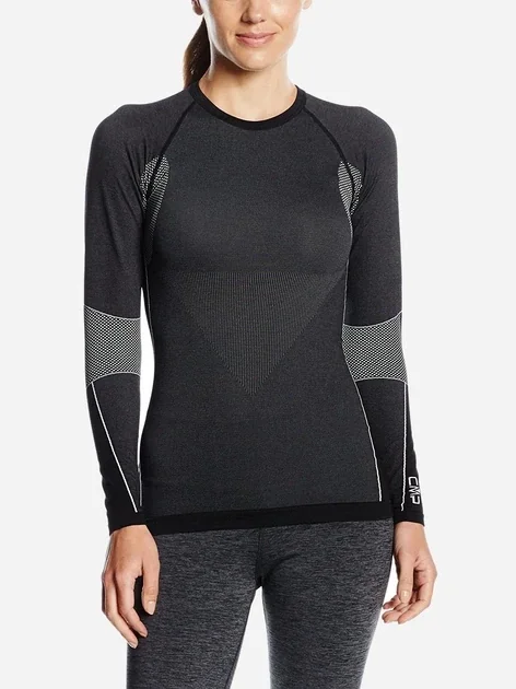 Термореглан WOMAN SEAMLESS SWEAT 3Y96804-U901 CMP 36/38 Чорний