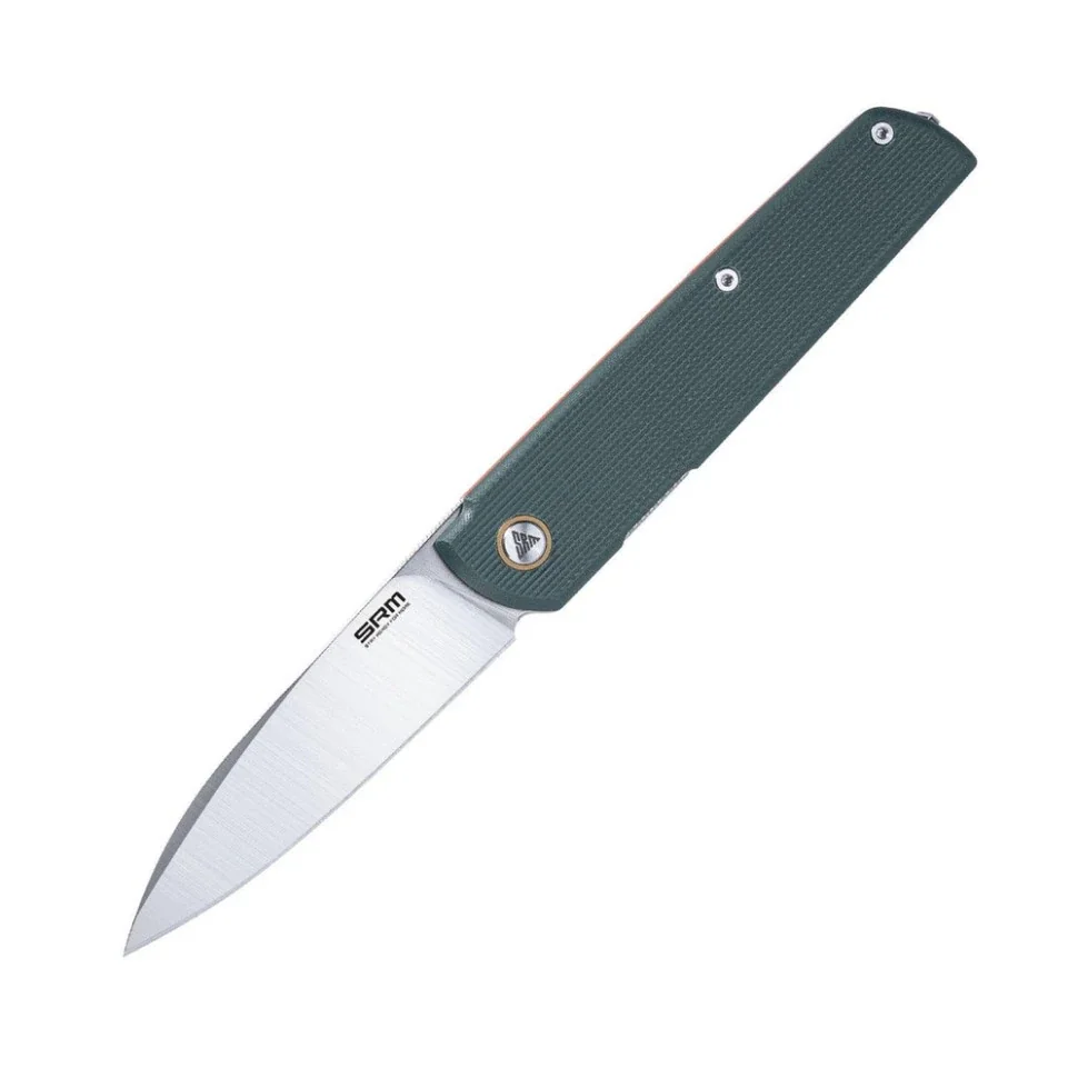 Ніж складаний туристичний SRM 408L-GX (8.2 см) 14C28N / G10 зелений