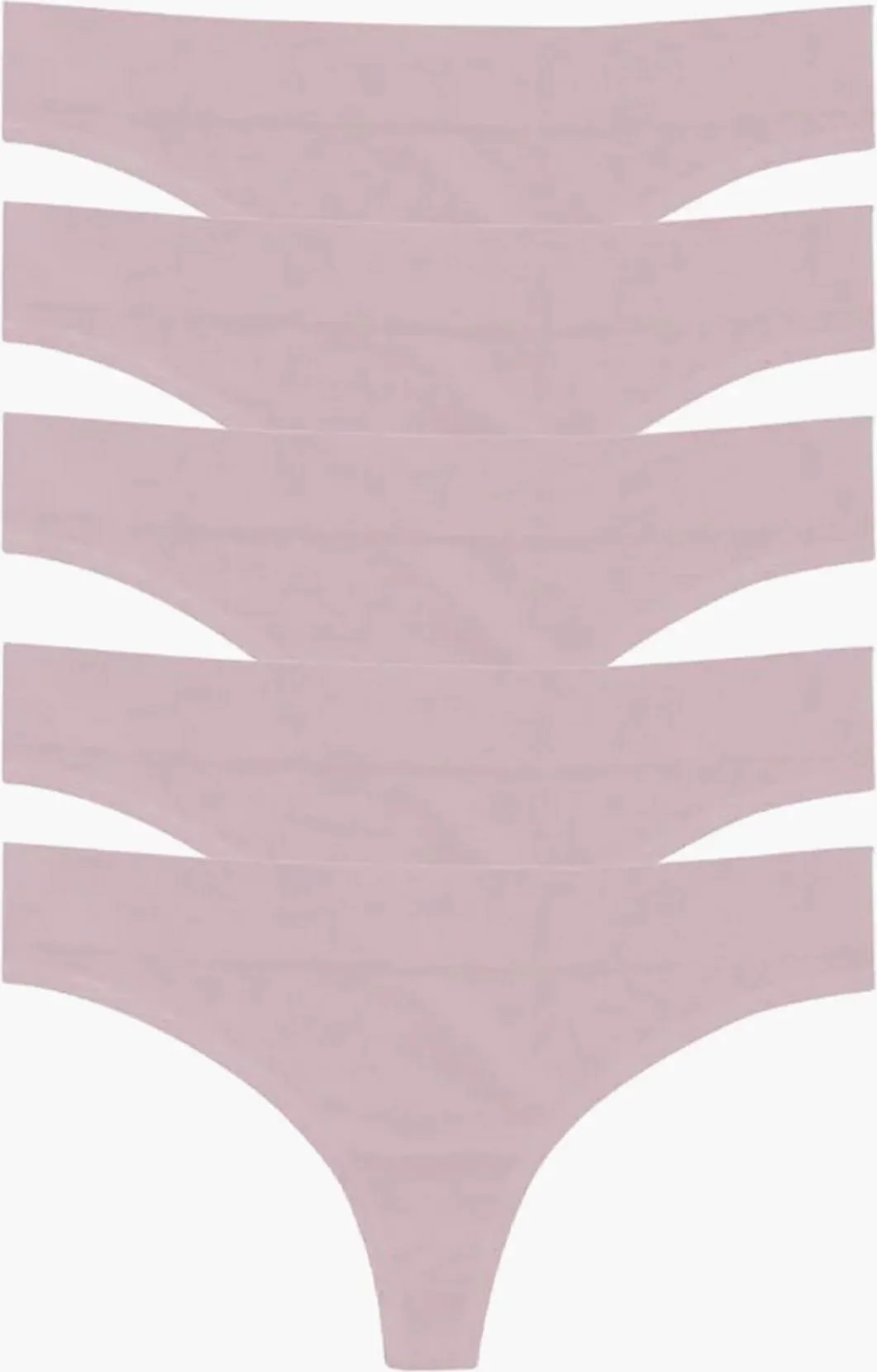 Нижня білизна жіноча MINDD 5-Pack Mid-Rise Thong Panties Pink 4140-57-SEQ M/L