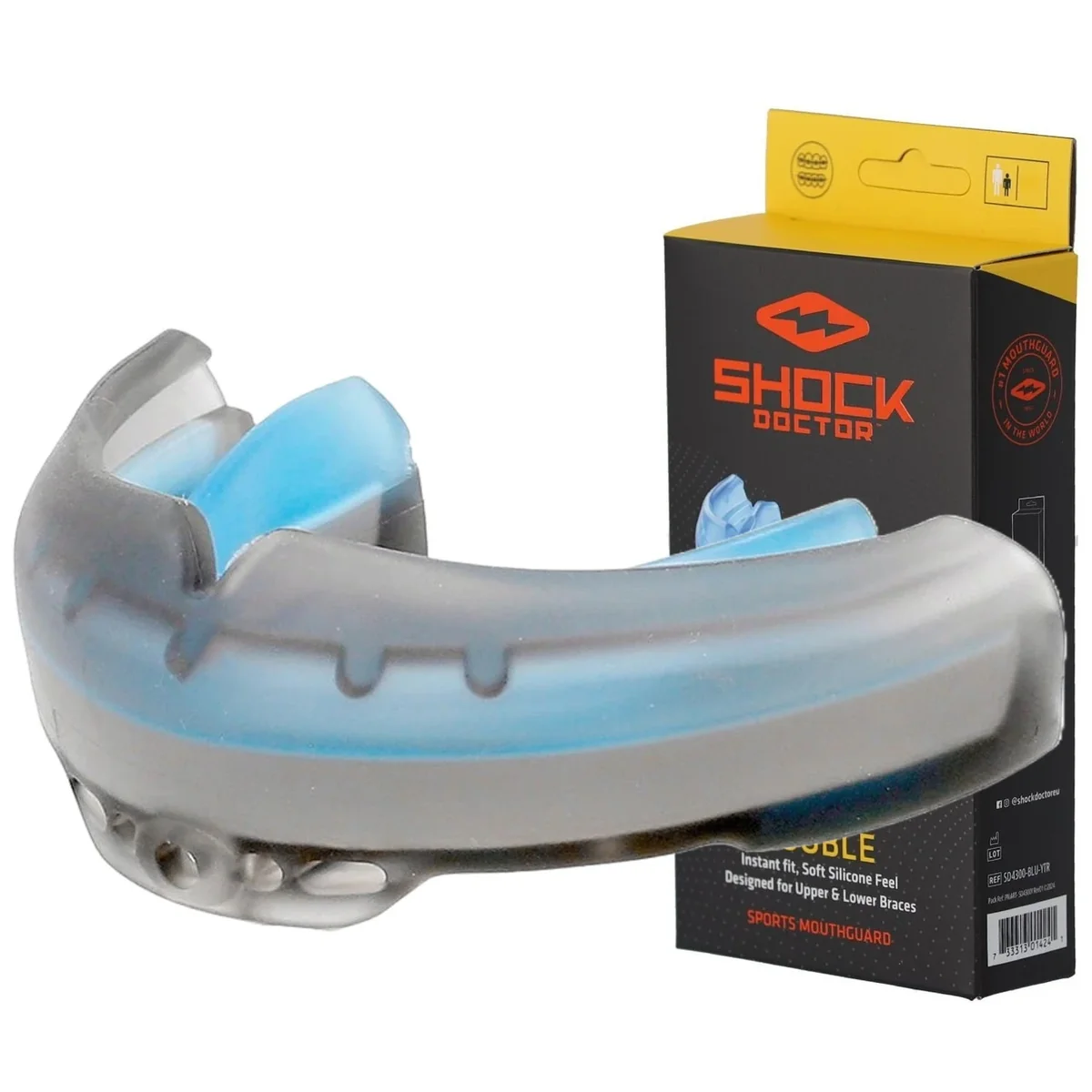 Капа Shock Doctor Ultra Braces під брекети доросла (вік 12+) Black (art. 4701-BK-AD)