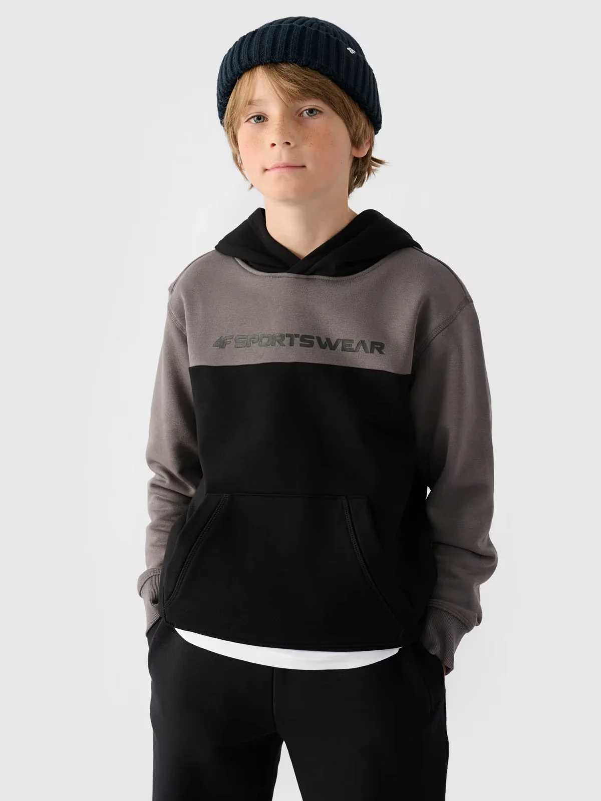 Джемпер флісовий дитячій SWEATSHIRT M1222 4FJWAW24TSWSM1222-20S 4F 128 Чорний