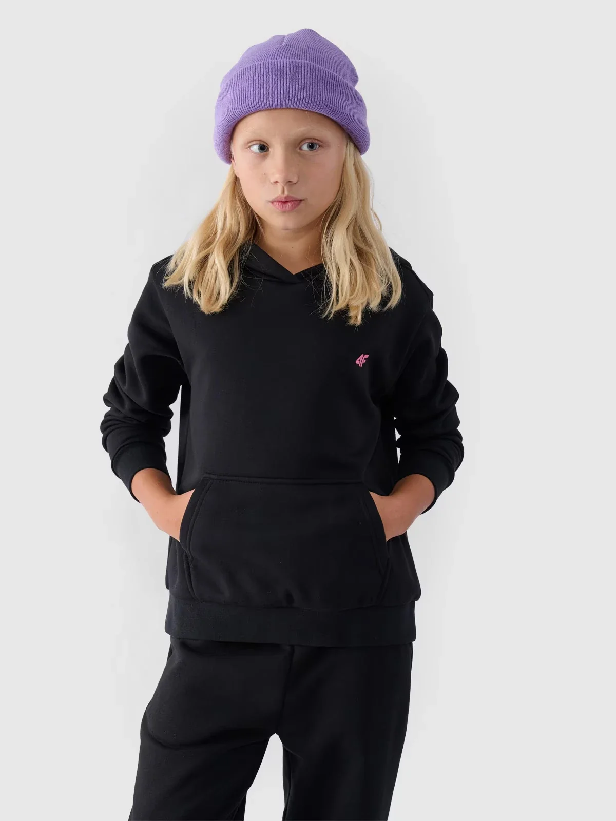 Худі дитяче SWEATSHIRT F1316 4FJWMM00TSWSF1316-20S 4F 128 Чорний