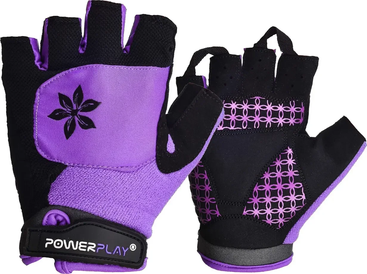 Велорукавички жіночі PowerPlay 5284 Фіолетові XS