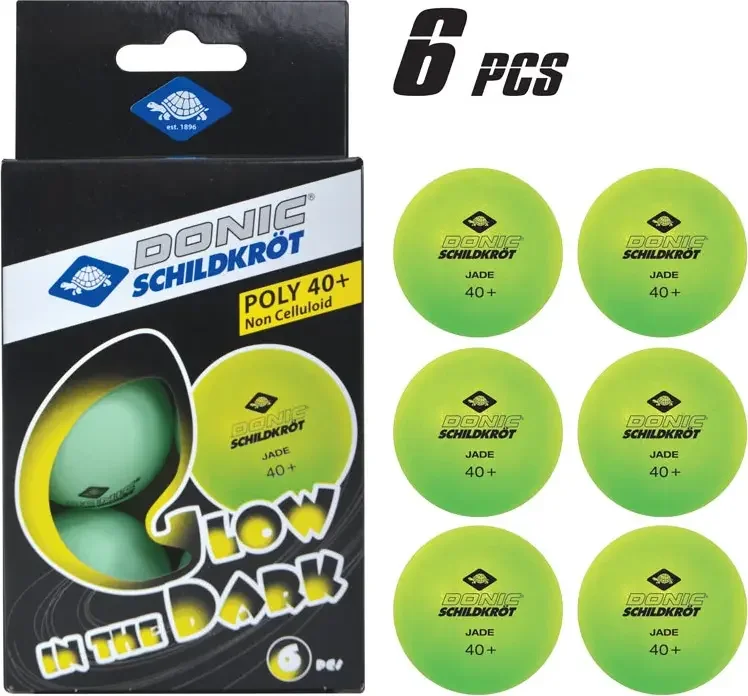 Мячі для настільного тенісу Donic Glow in the dark (6шт) 40+