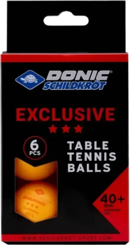 М'ячі Donic EXCLUSIVE (Advantgarde) 3* 40+ 6шт orange (658038)