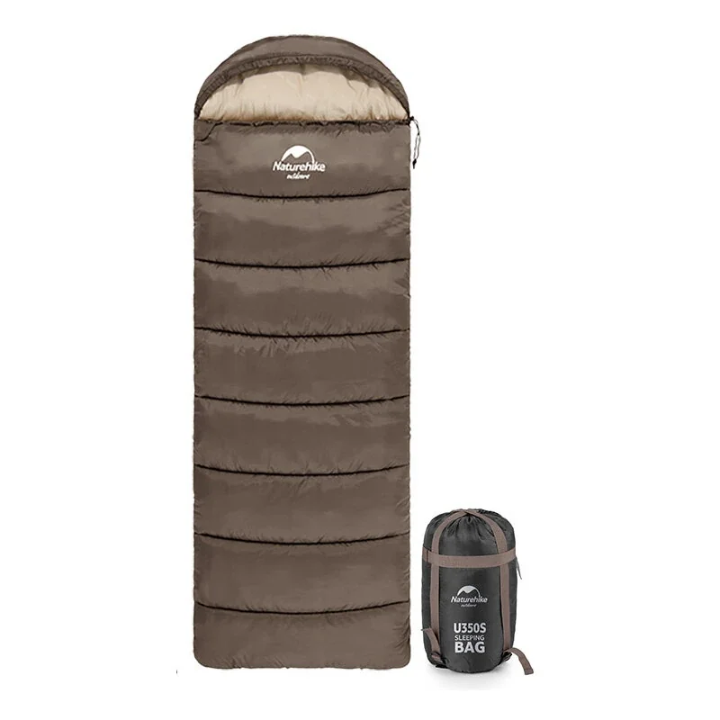 Спальник з капюшоном Naturehike U350 NH20MSD07, (1°C), лівий, коричневий — Нові надходження