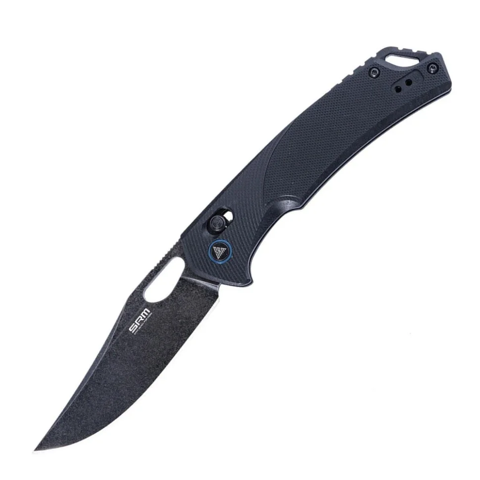 Ніж складаний туристичний SRM Retriever 9201-GB (9 см) D2 / G10 чорний