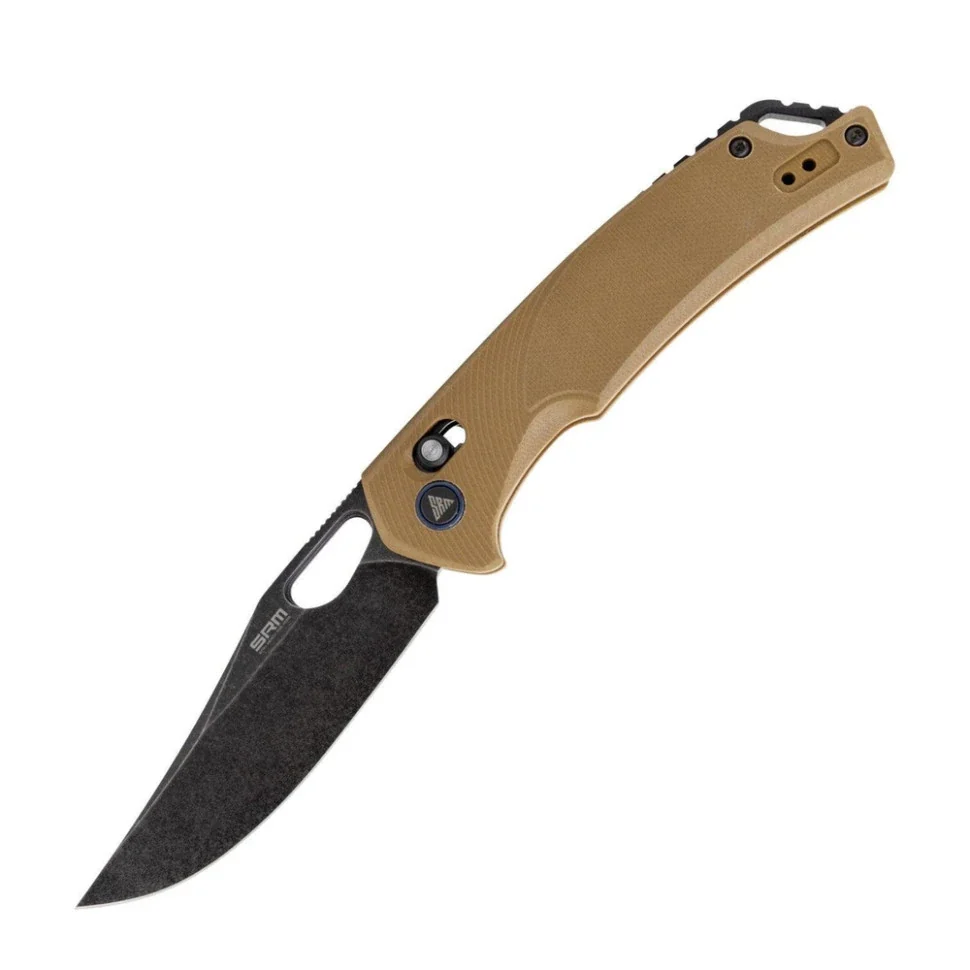 Ніж складаний туристичний SRM Retriever 9201-GW (9 см) D2 / G10 коричневий
