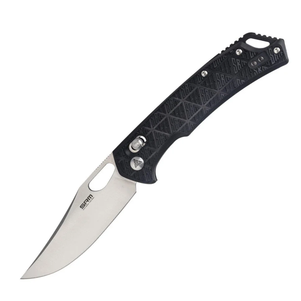 Ніж складаний туристичний SRM Retriever 9201-PB (9 см) 8Cr13MoV / FRN чорний