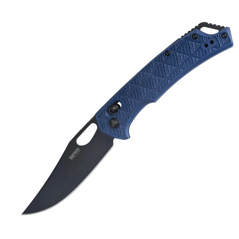 Ніж складаний туристичний SRM Retriever 9201-PL (9 см) 8Cr13MoV / FRN синій