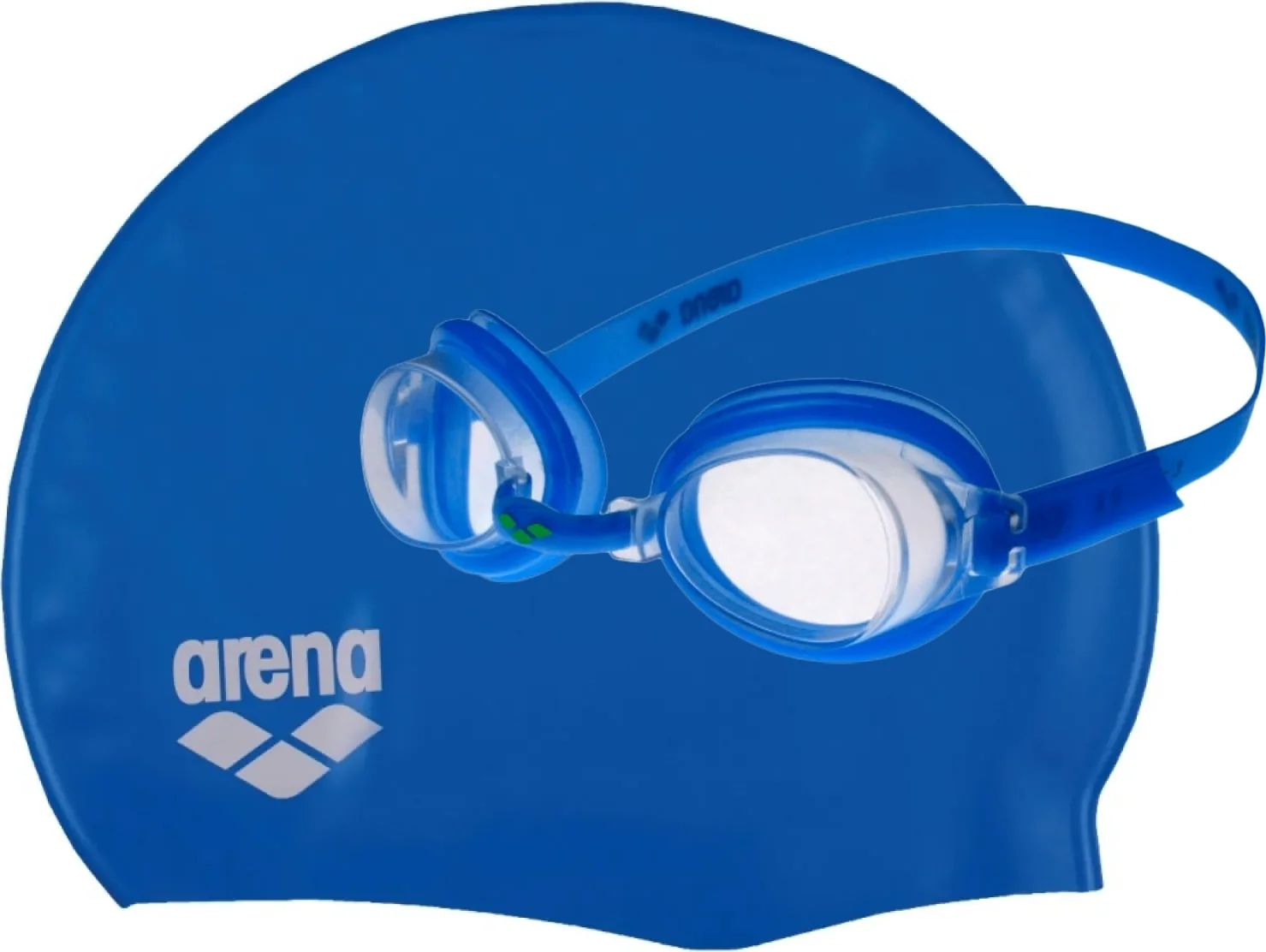 Комплект (окуляри+шапочка) Arena POOL JR SET блакитний, білий Діт OSFM