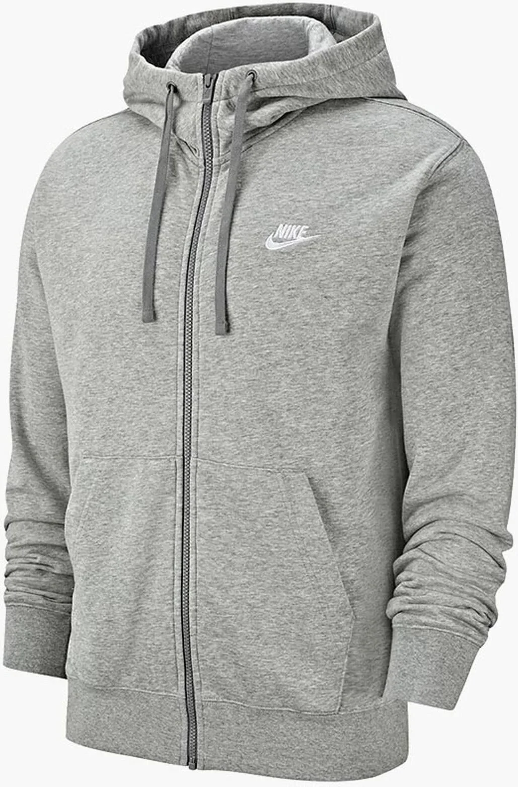 Толстовка чоловіча Nike M Nsw Club Hoodie Fz Ft Grey BV2648-063 XXL