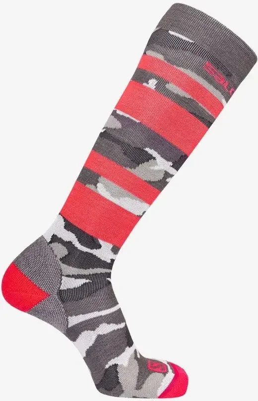Шкарпетки S QST BLANK DX+SX Mid Grey C17804 SALOMON XL Червоний