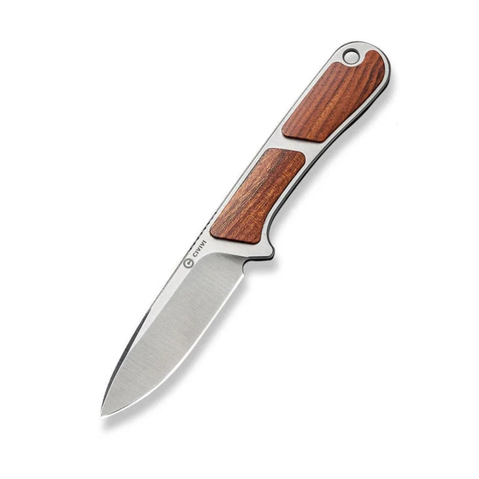 Ніж фіксований тактичний Civivi Mini Elementum, (5.7 см) Nitro-V / Guibourtia Wood