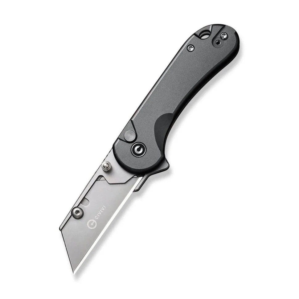 Ніж трапеція складаний кишеньковий Civivi Elementum Utility, (5.8 см) 6Cr13 / Aluminum сірий