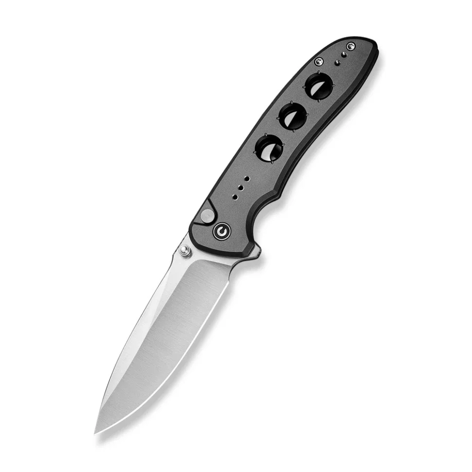 Ніж складаний туристичний Civivi Hyperpulse, (8.9 см) 14C28N / Aluminum сірий