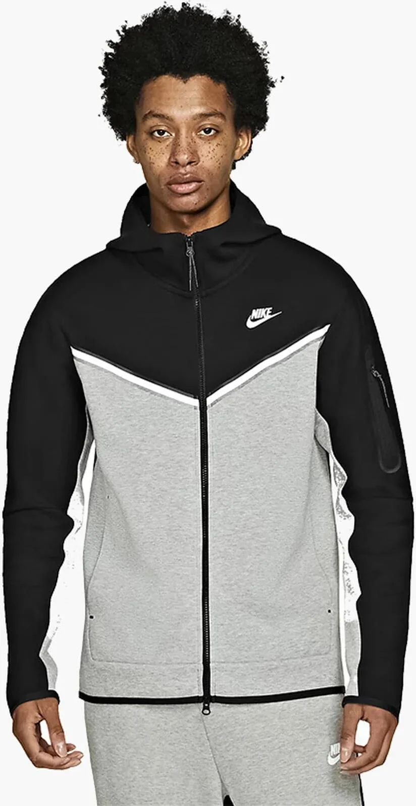 Толстовка чоловіча Nike Sportswear Hoodie Black/Grey CU4489-016 XXL