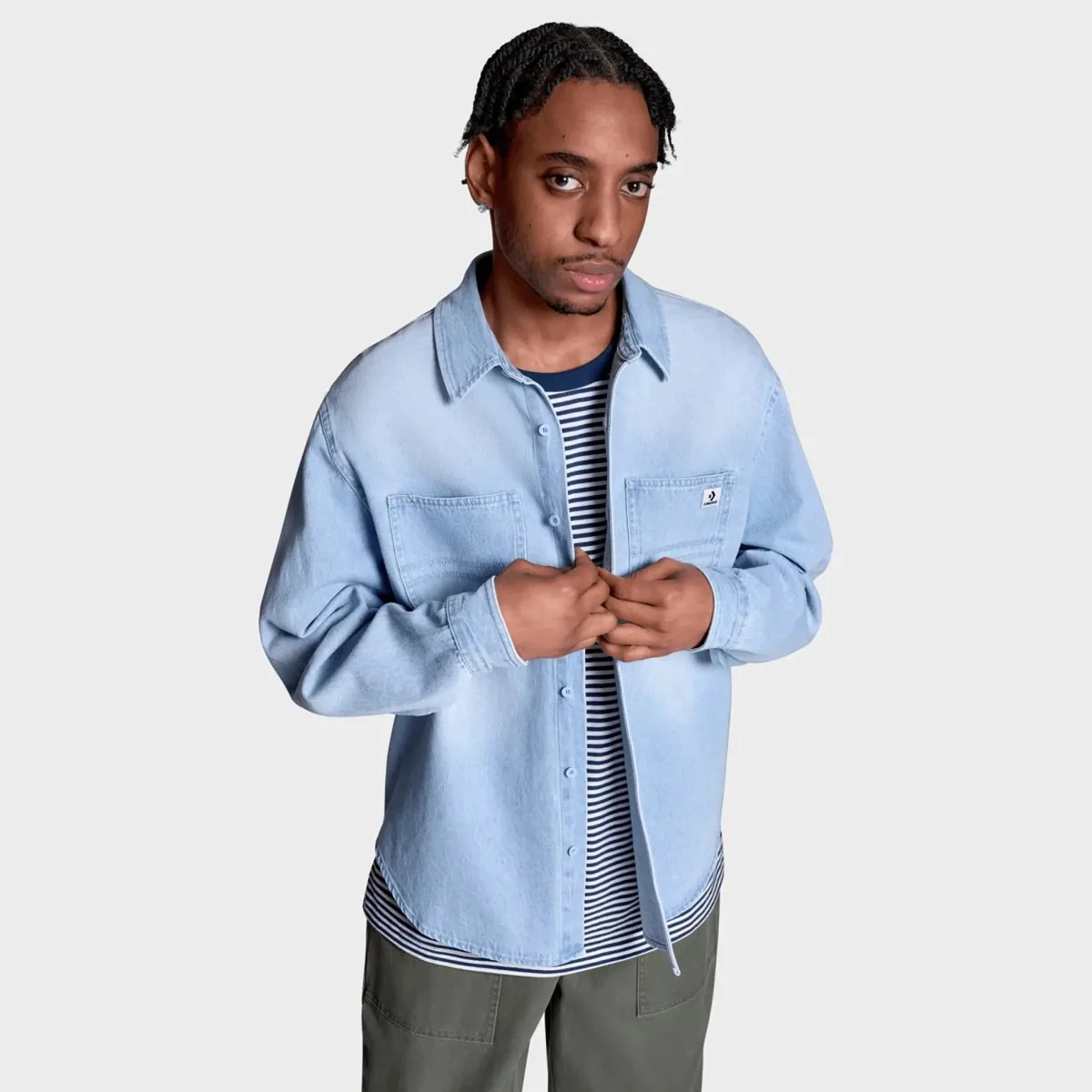 Чоловіча сорочка converse LS DENIM CVM53M01-M50, M