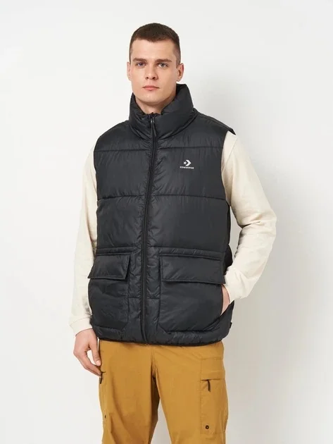 Жилетка чоловіча CONVERSE PATCH PKT PUFFER VEST CVM5J222-BLK, L