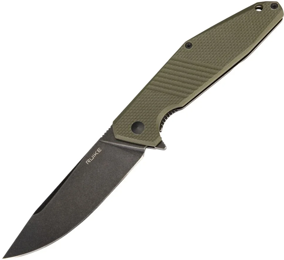 Ніж складаний туристичний Ruike D191-G, (9.2 см) 8Cr13Mov / G10 + steel 420 зелений