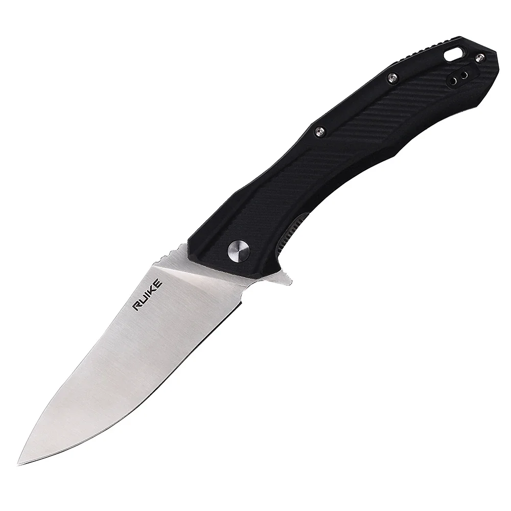 Ніж складаний туристичний Ruike D198-PB, (9.8 см) 8Cr13Mov / PA66 GF-35 чорний