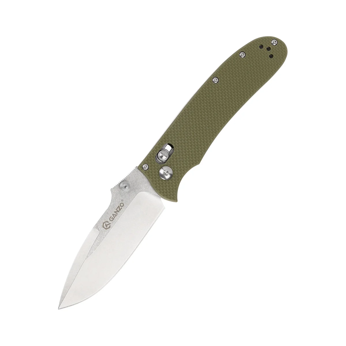 Ніж складаний туристичний Ganzo D704 (8.5 см) D2 / G10 зелений