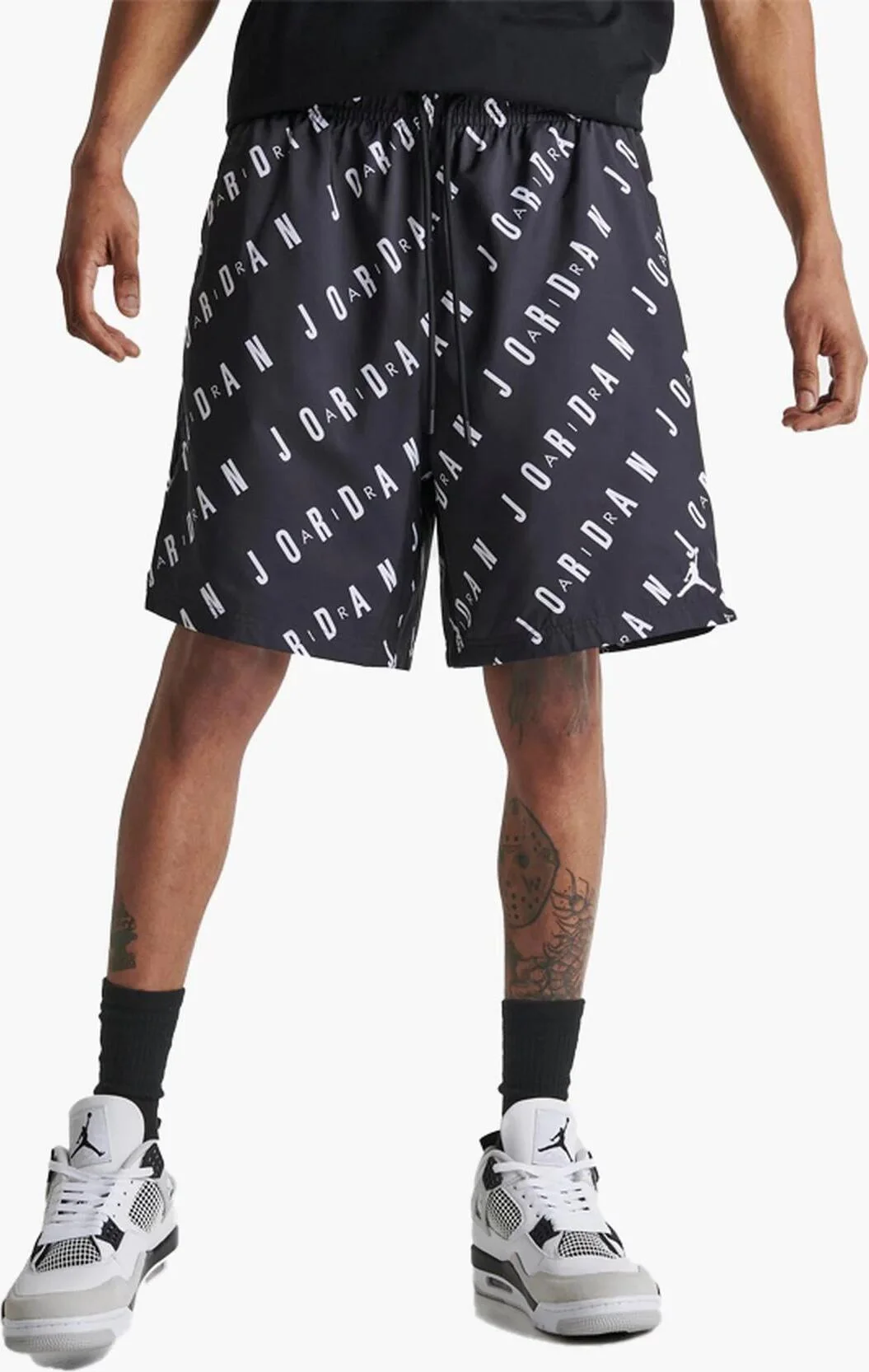 Шорти чоловічі Air Jordan Essentials Allover Print Poolside Swim Shorts Black