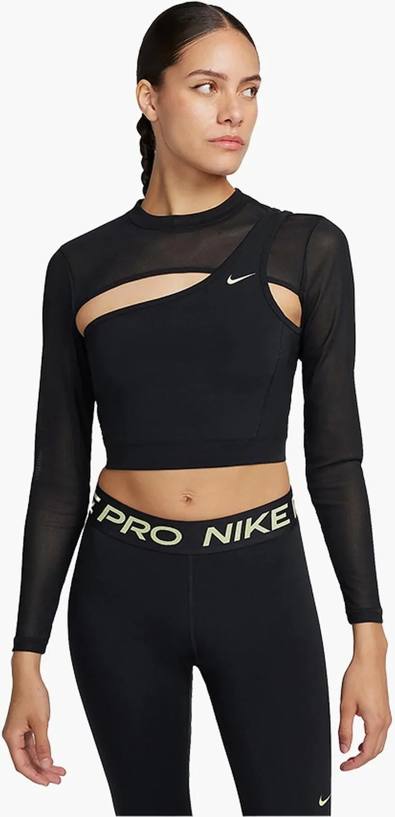 Жіноча футболка Nike Pro Long-Sleeve Cropped Top FB5683-010