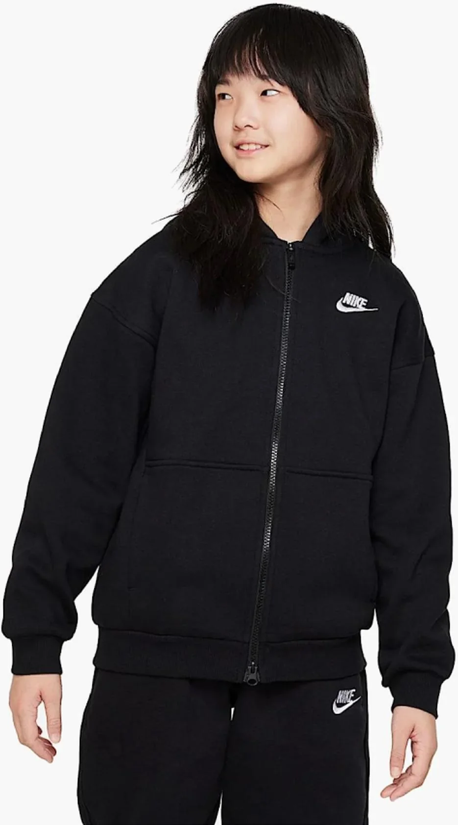 Дитяча спортивна кофта Nike Sportswear Club Girls Oversized Hoodie FD2931-010