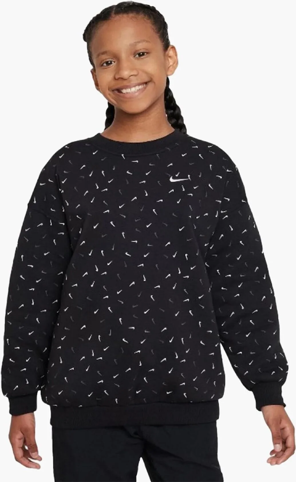 Дитяча спортивна кофта Nike Sportswear Club Girls Oversized Logo Crew FD2943-010