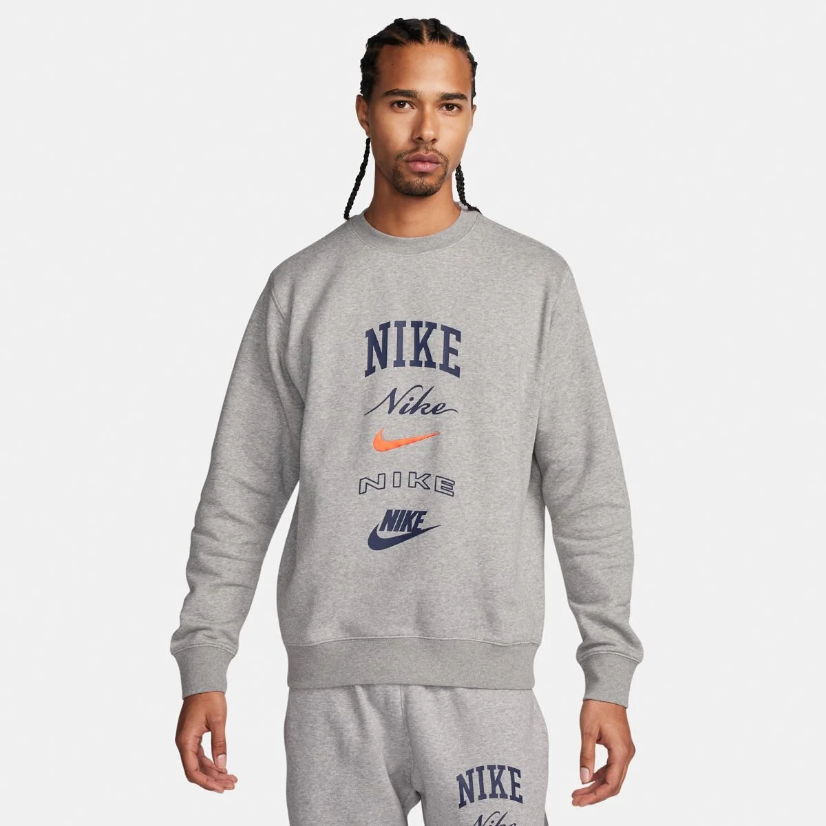 Чоловіча толстовка Nike M Club Bb Crew Stack Gx FN2610-063, 2XL