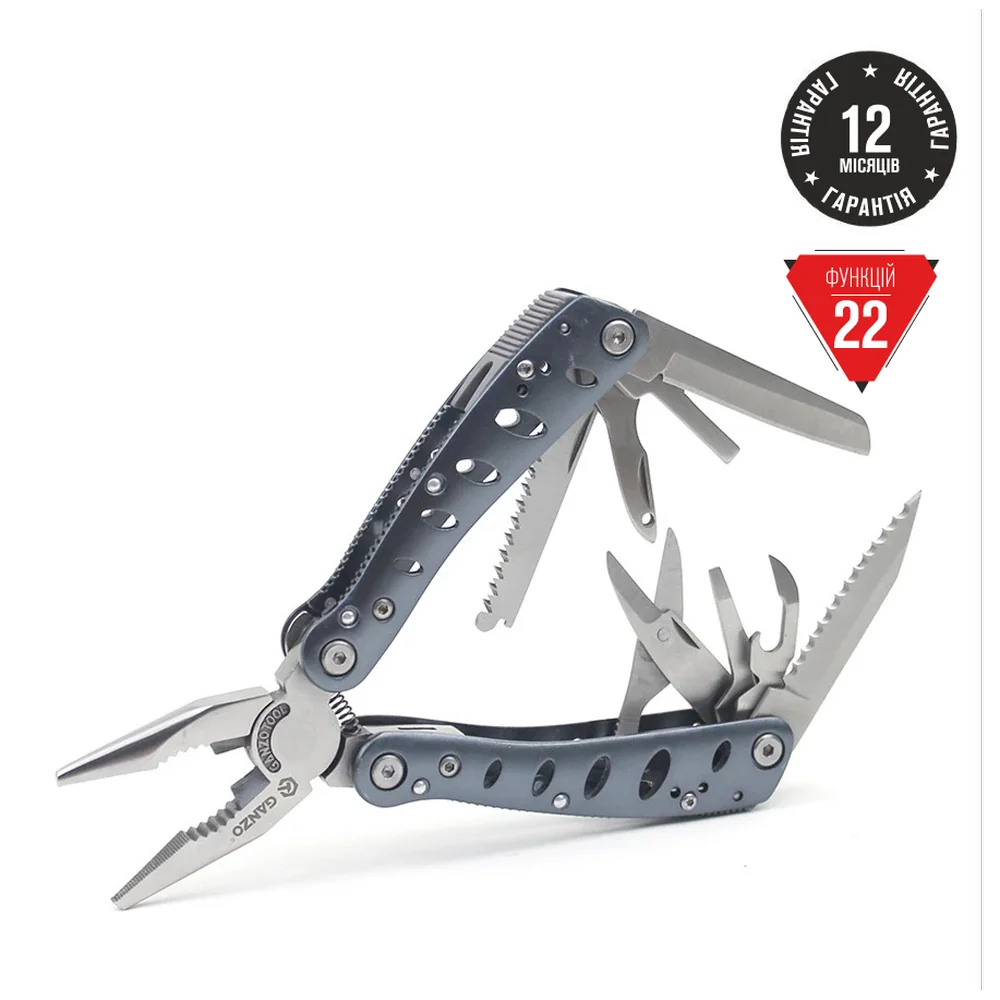 Мультитул Ganzo G101-H, (16.5 см) 22 функції + біти та чохол