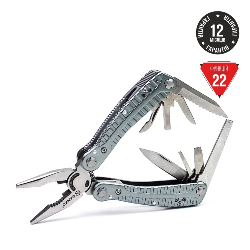 Мультитул Ganzo G105, (16.5 см) 22 функції + біти та чохол